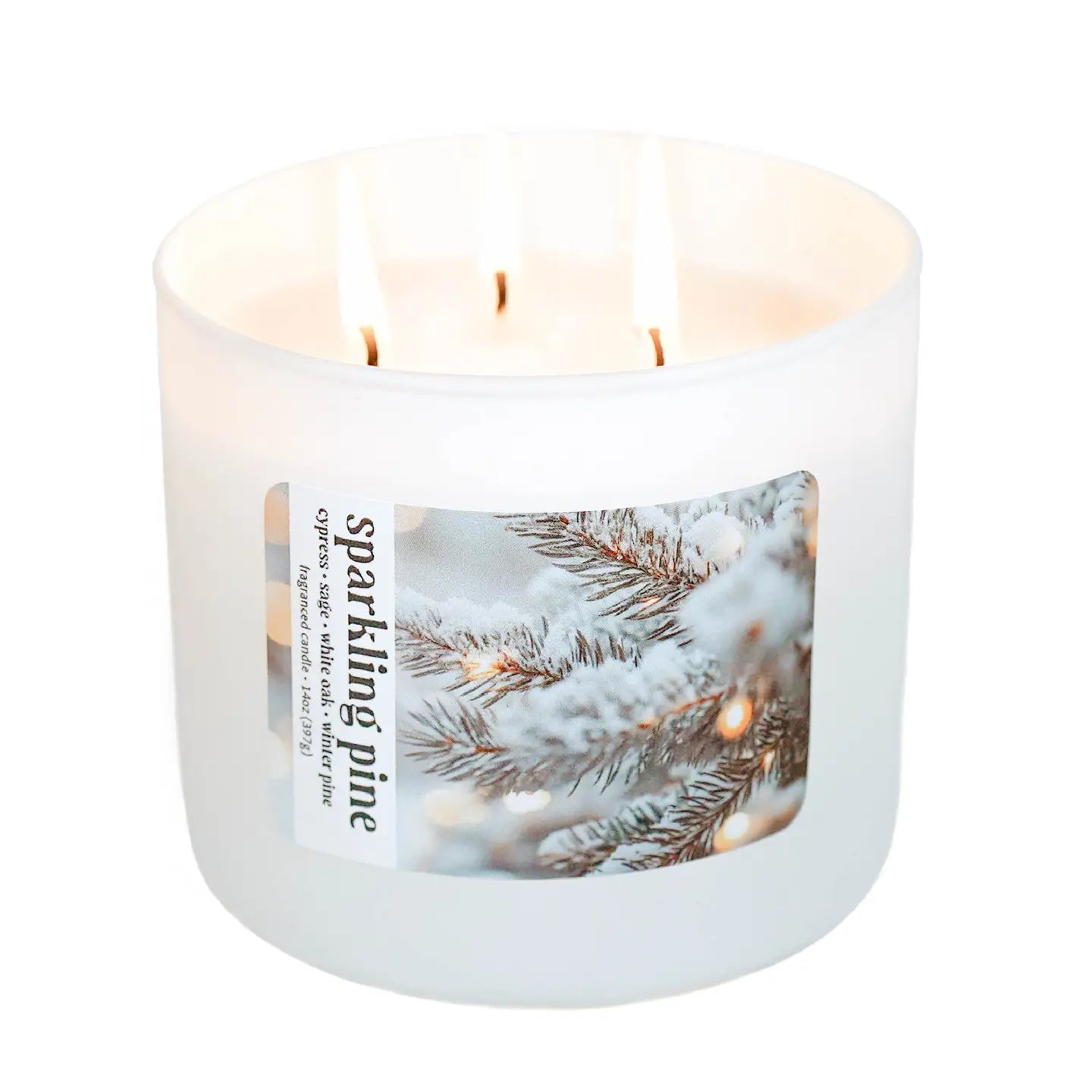 Sparkling Pine 3-Wick Jar Candle, Soy Blend Wax, 14oz