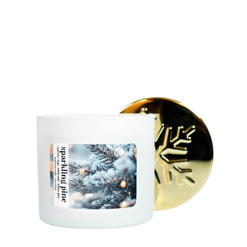 Sparkling Pine 3-Wick Jar Candle, Soy Blend Wax, 14oz