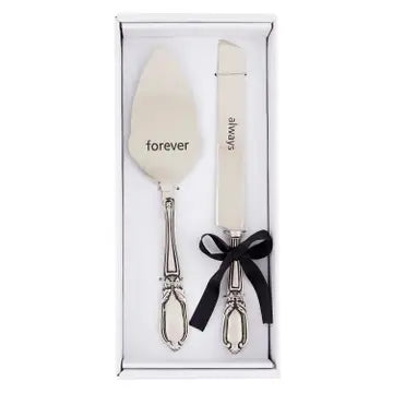 Wedding Cake Server & Knife Set – Stainless Steel 12" Serving Set