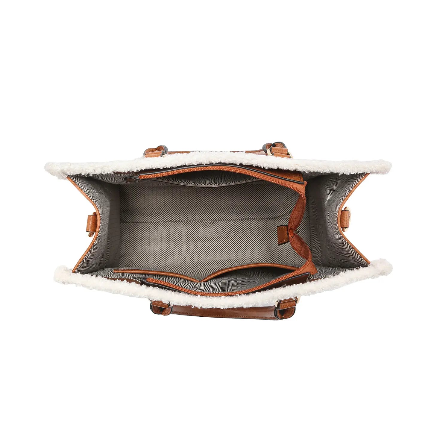 Chestnut Bevin Sherpa Trim Tote
