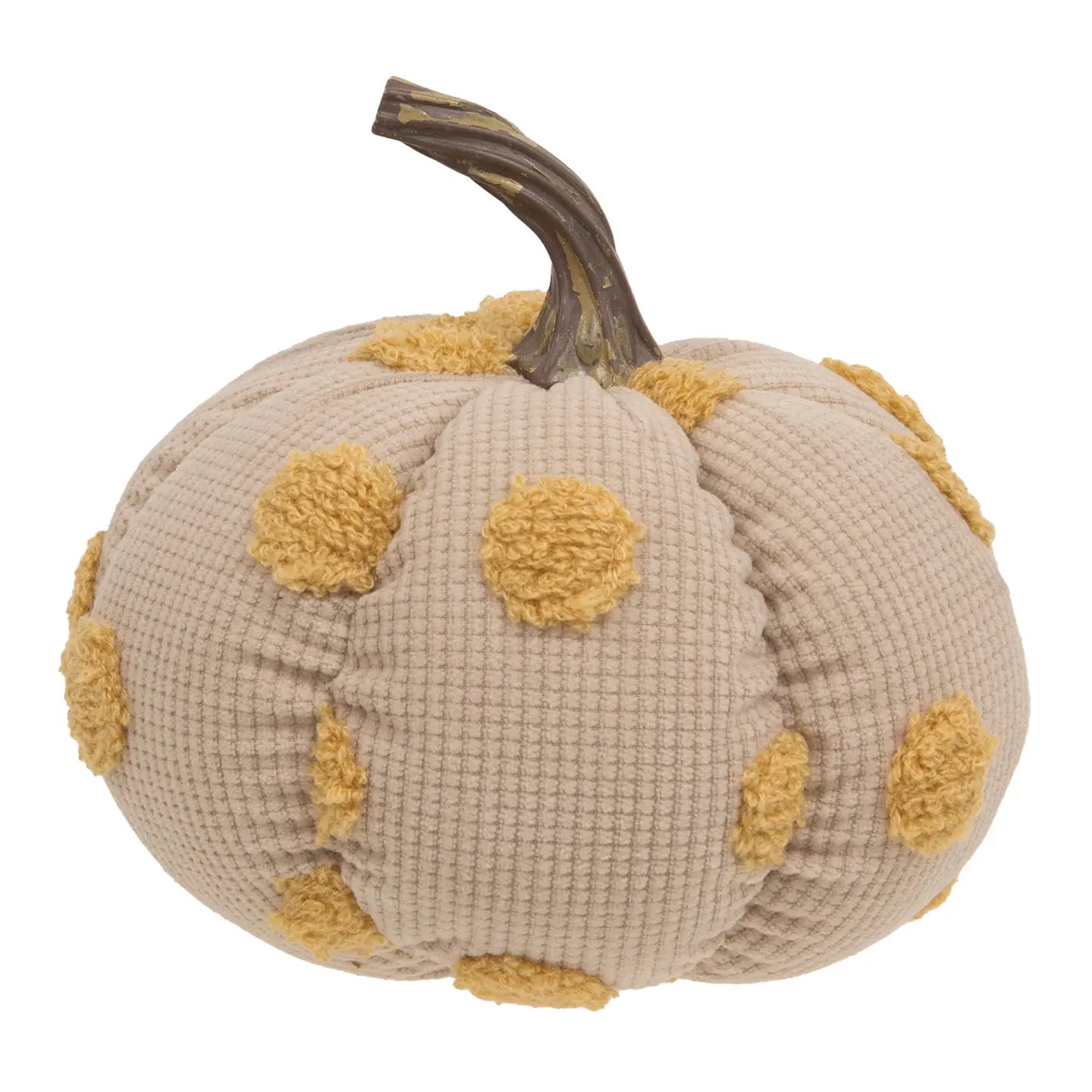 Cream Plush Polka Dot Pumpkit