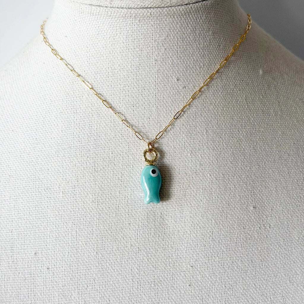 Chubby Fish Charm Necklace