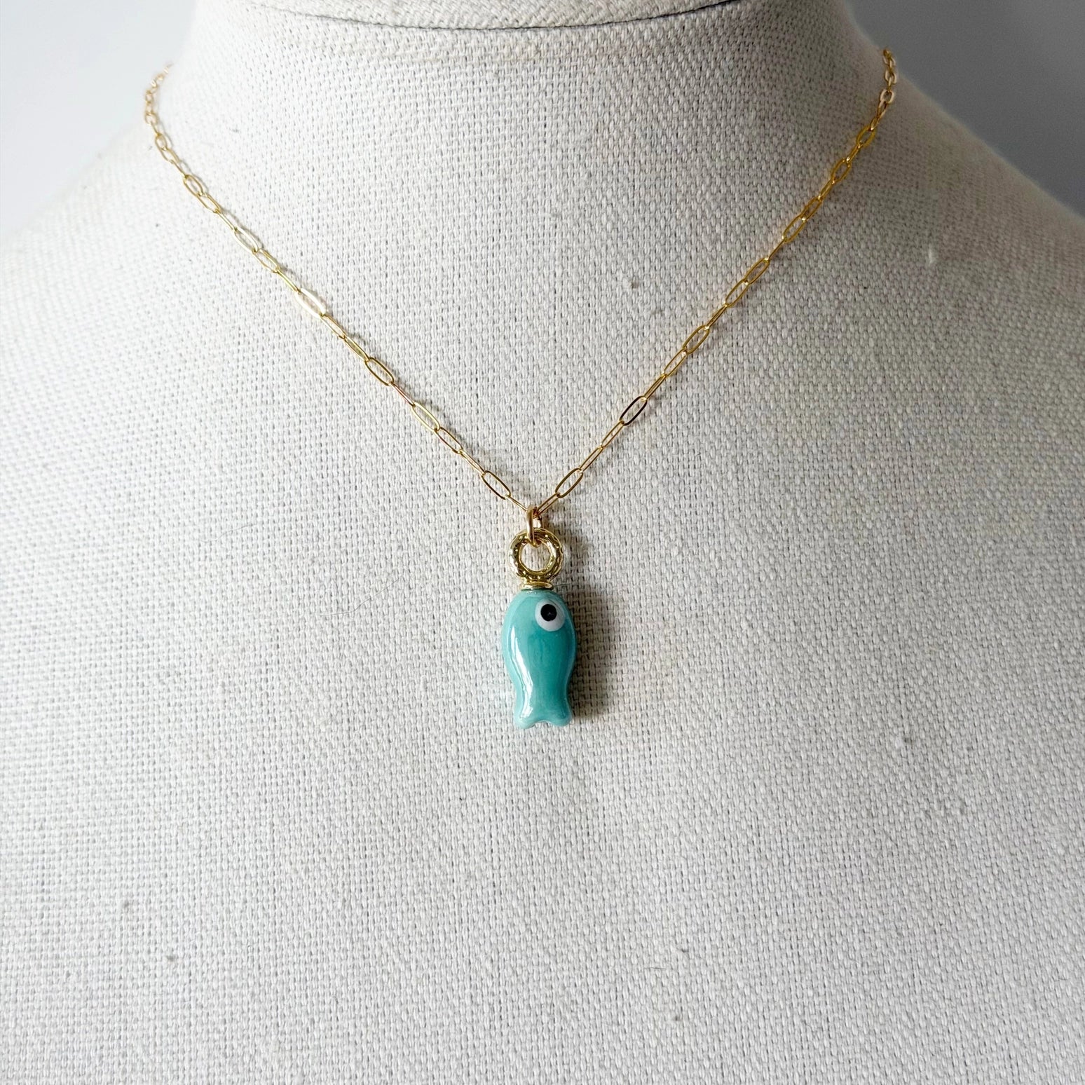 Chubby Fish Charm Necklace