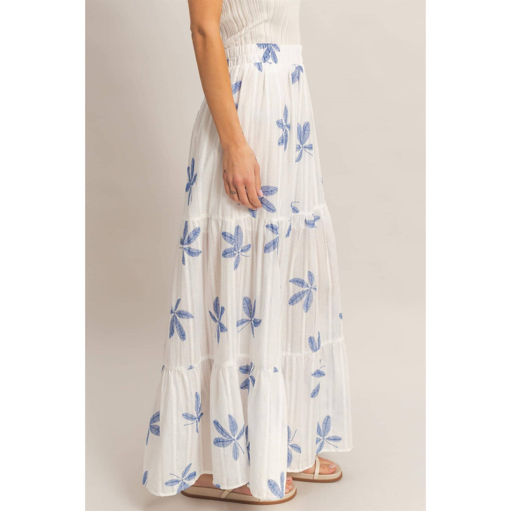 Tiered Skirt With Side Slit
