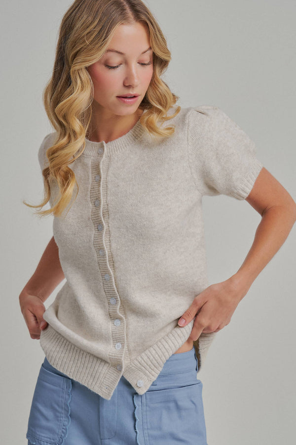 Short Sleeve Relaxed Cardigan