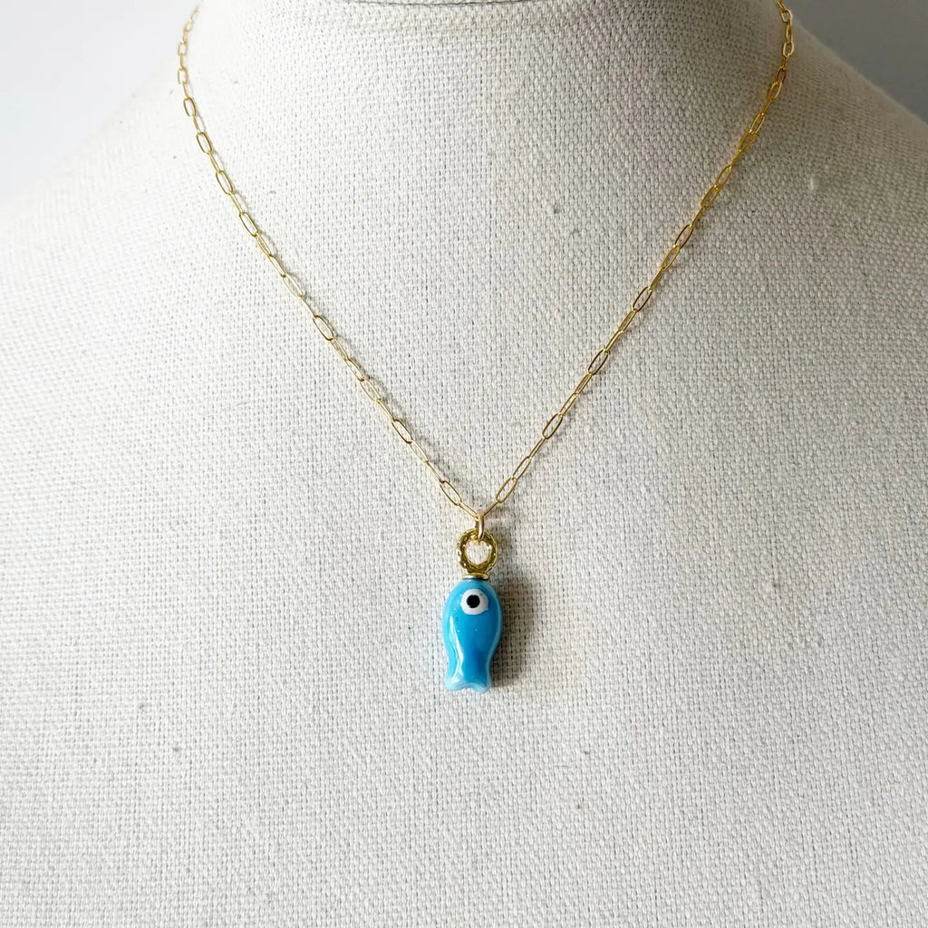 Chubby Fish Charm Necklace
