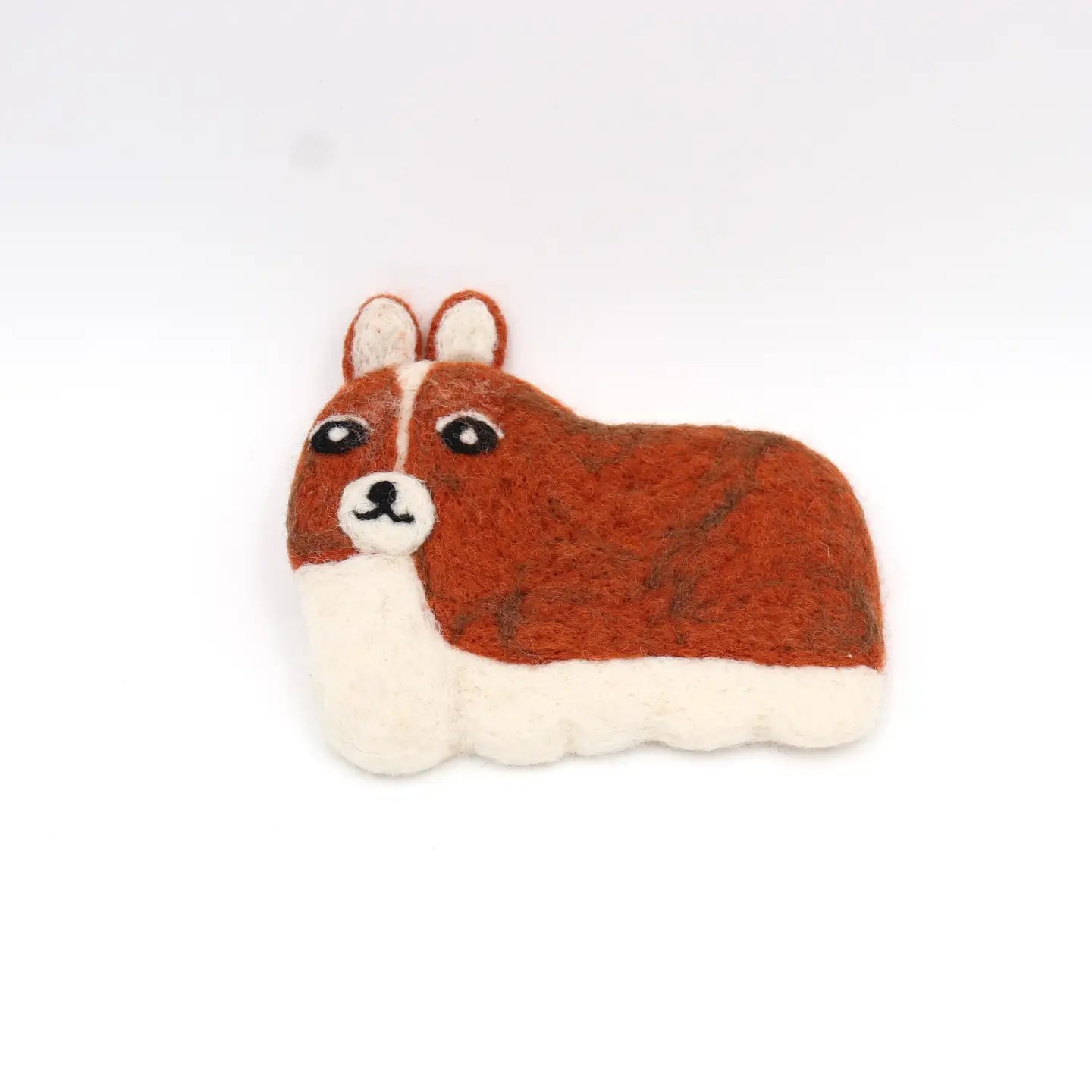 Nepal Handmade Dog Felt Coffee Cup Mug Table Mat Coasters-Corgi