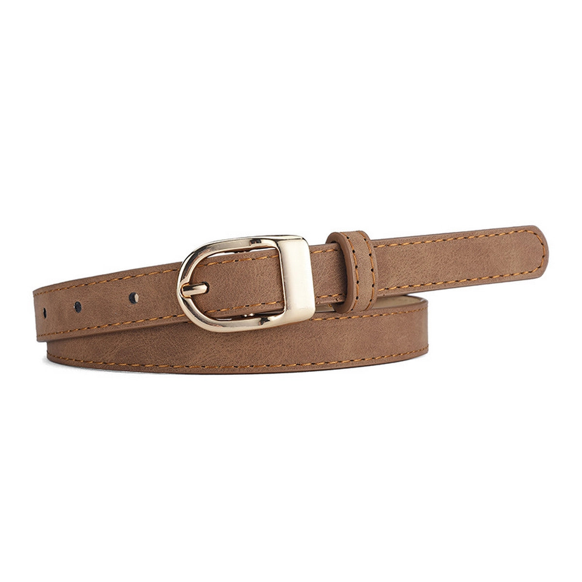 Chestnut Brown Suede Frosted Belt