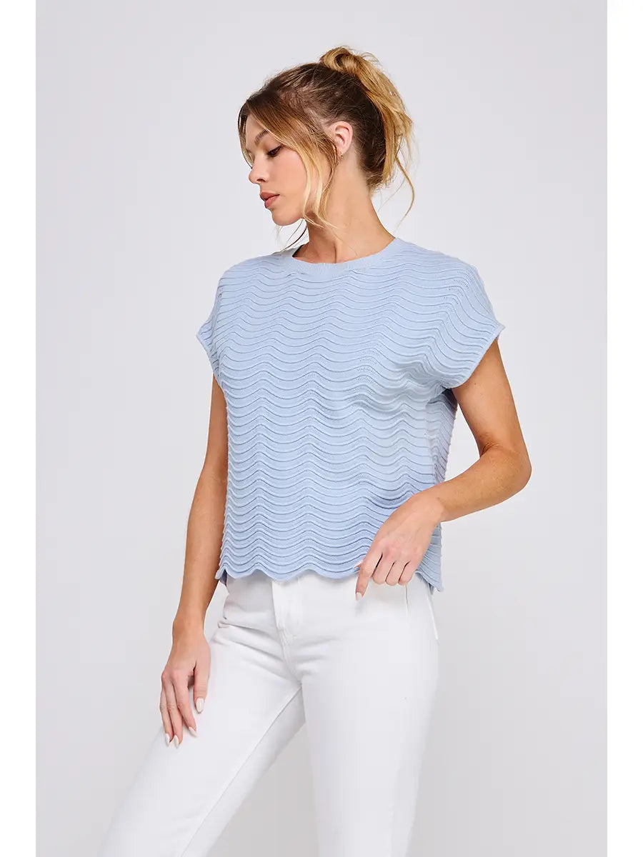 Scallop Pattern Relaxed Top