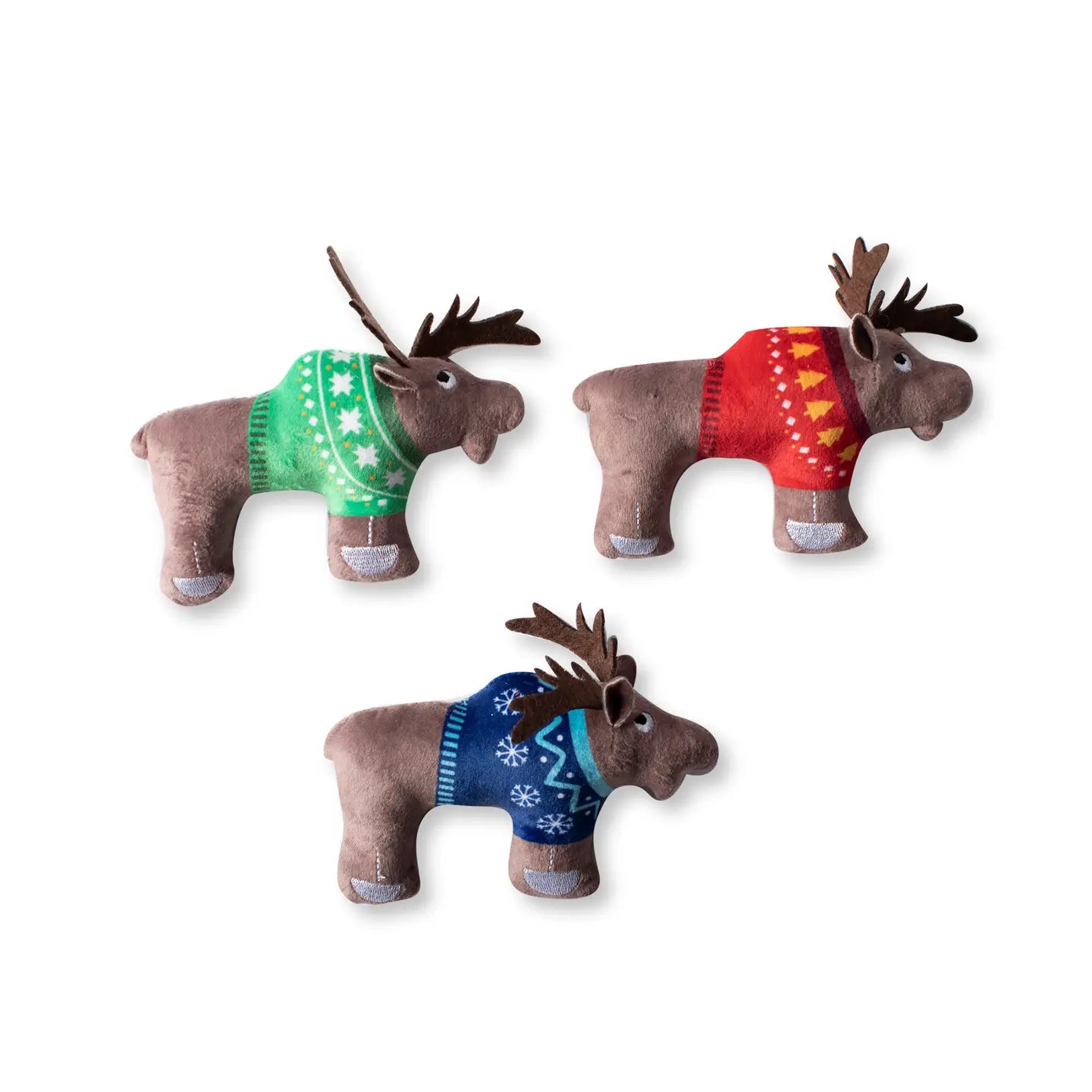 Wagsdale Merry Moose-Mas Dog Toy Set Small 3pc