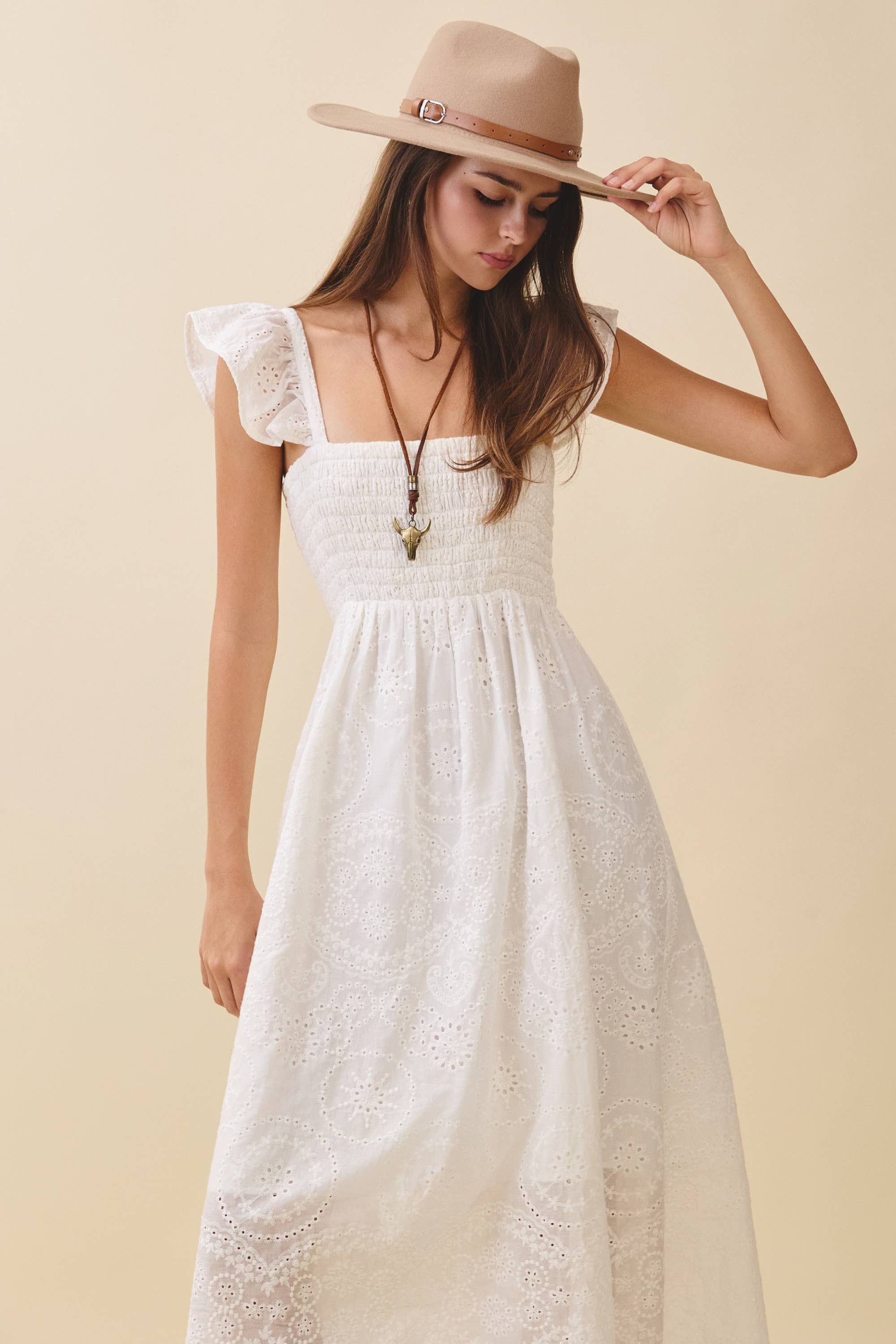 Embroidered Maxi Sundress