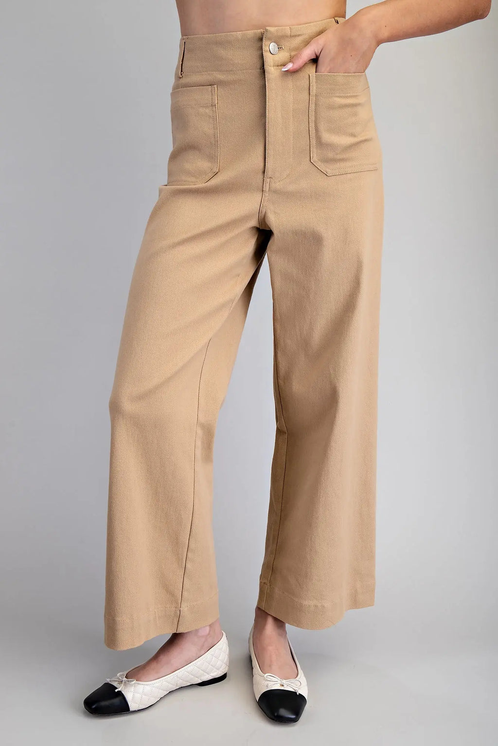 Taupe Wide Leg Pants