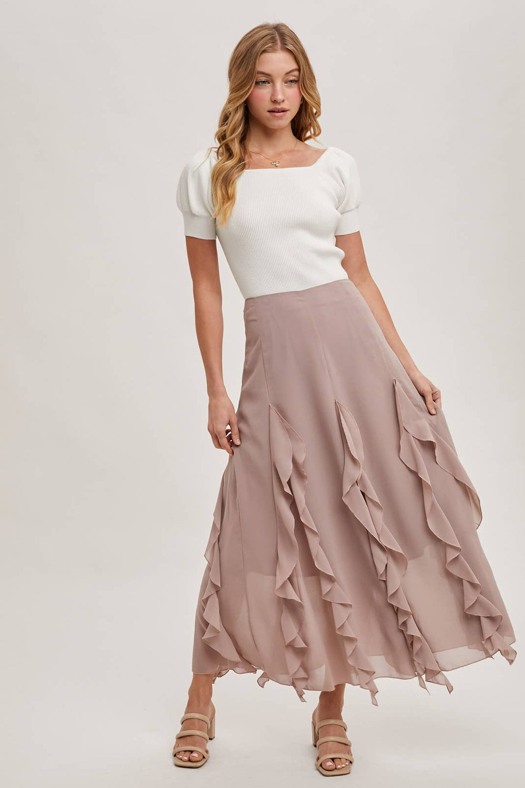 Square Neck Puff Sleeve Top