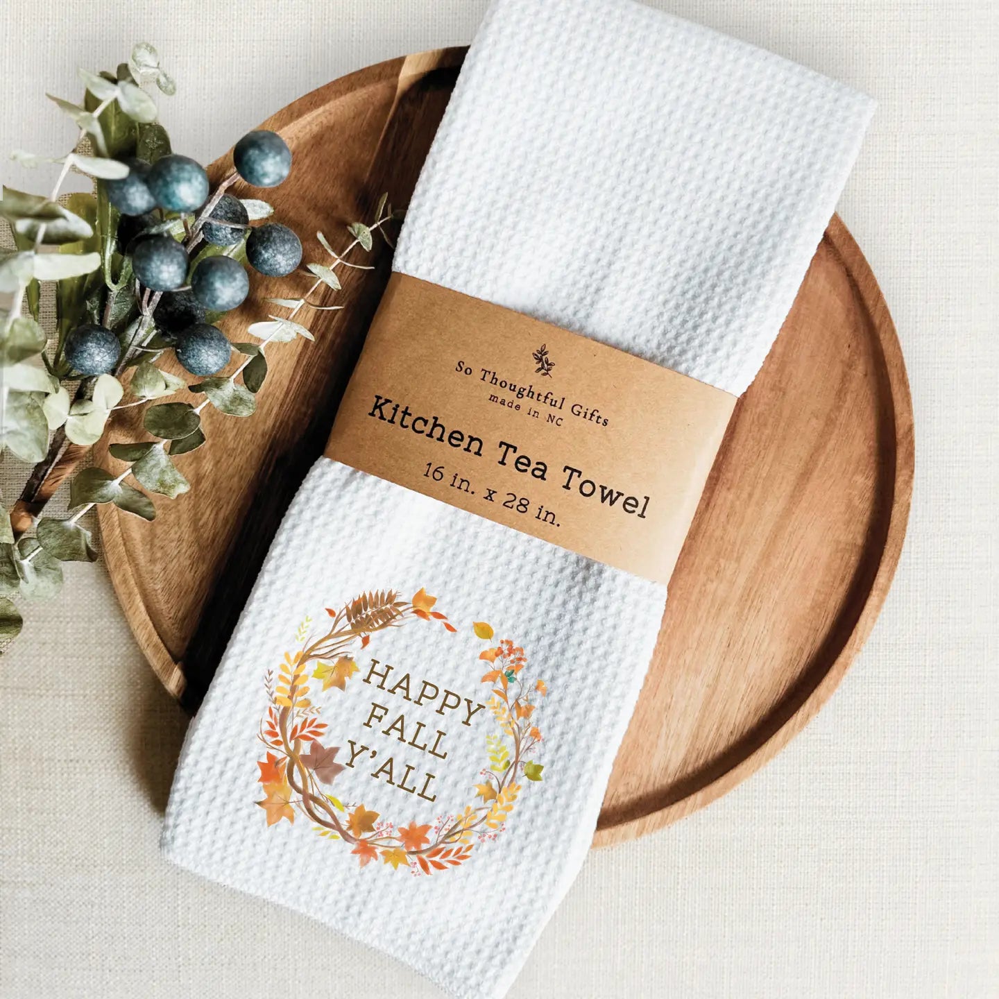 Fall Dish Towel - Happy Fall Y'all |