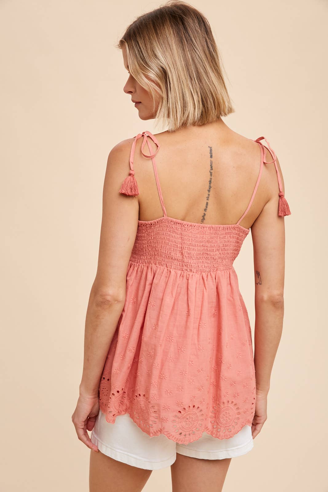 Eyelet Lace Babydoll Cami
