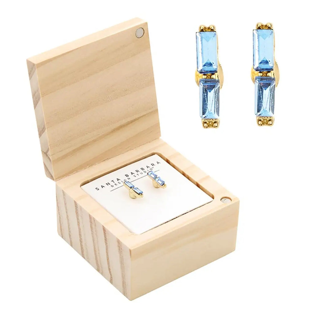 Something Blue- Treasure Box Earrings