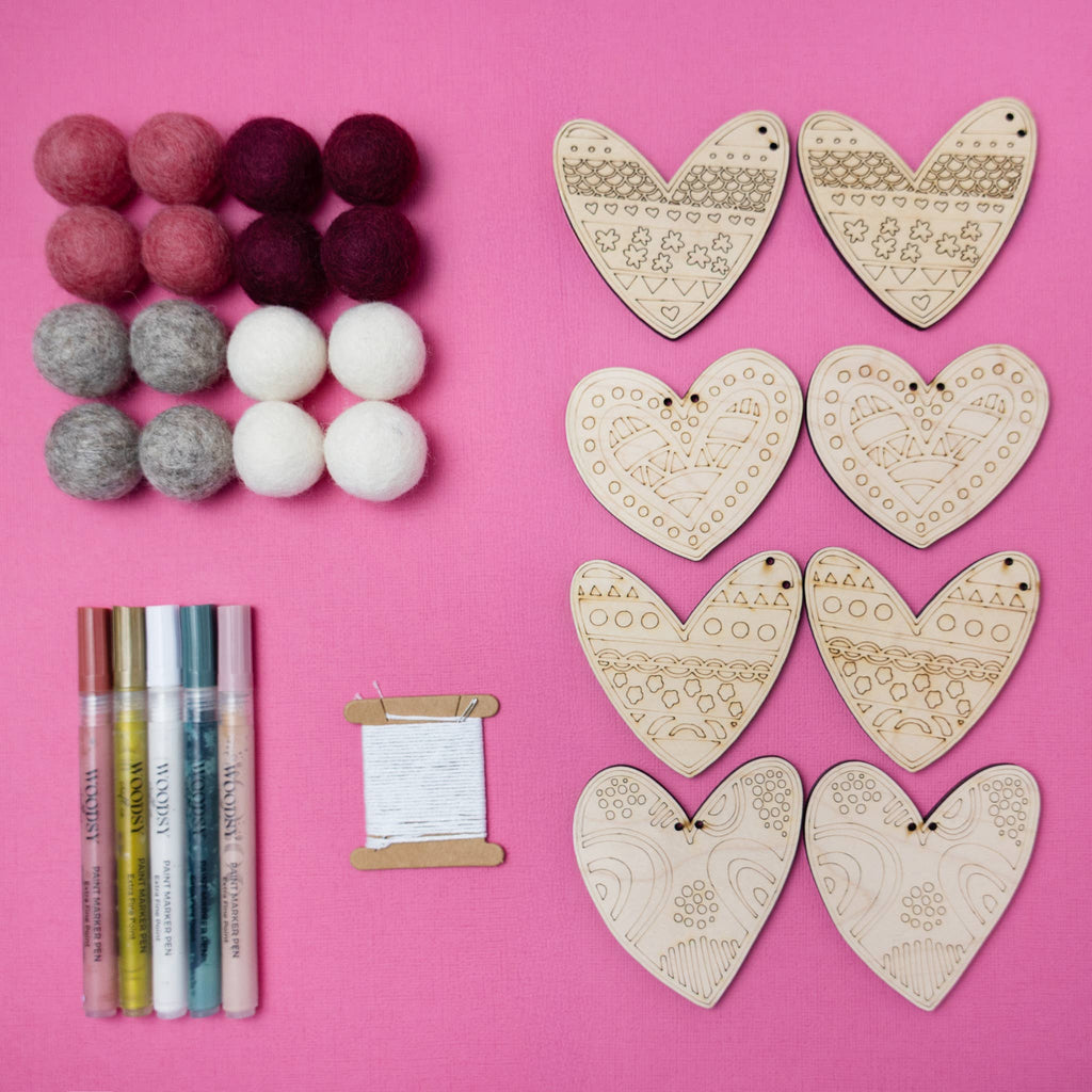 DIY Craft Kit - Heart Garland