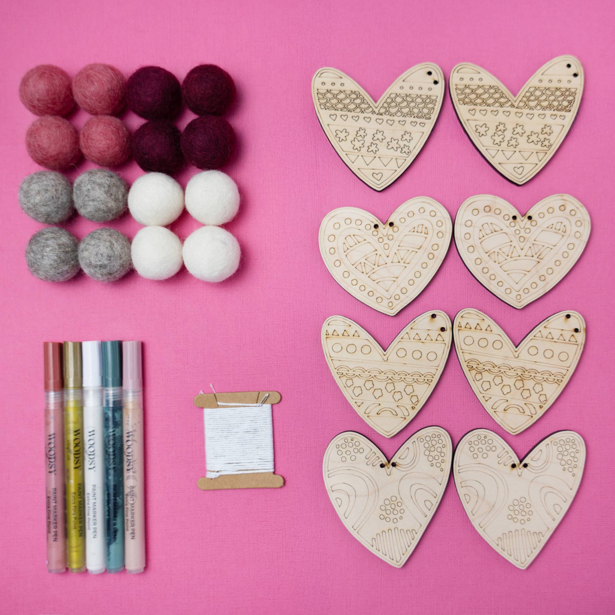 DIY Craft Kit - Heart Garland