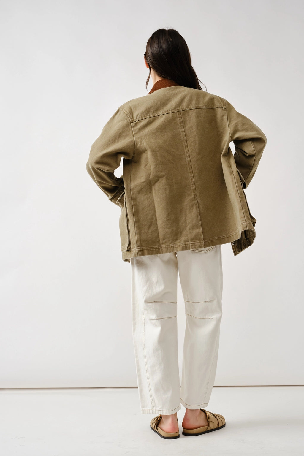 Barn Jaceket with Corduroy Collar