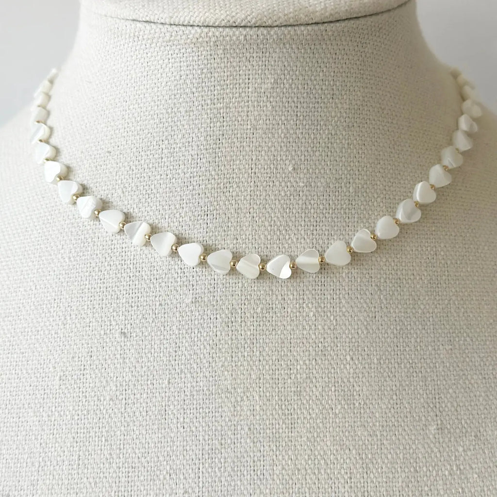 Pippa Quartz Small Heart Necklace