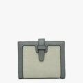 Sage/Dark Teal Bessie Canvas Wallet
