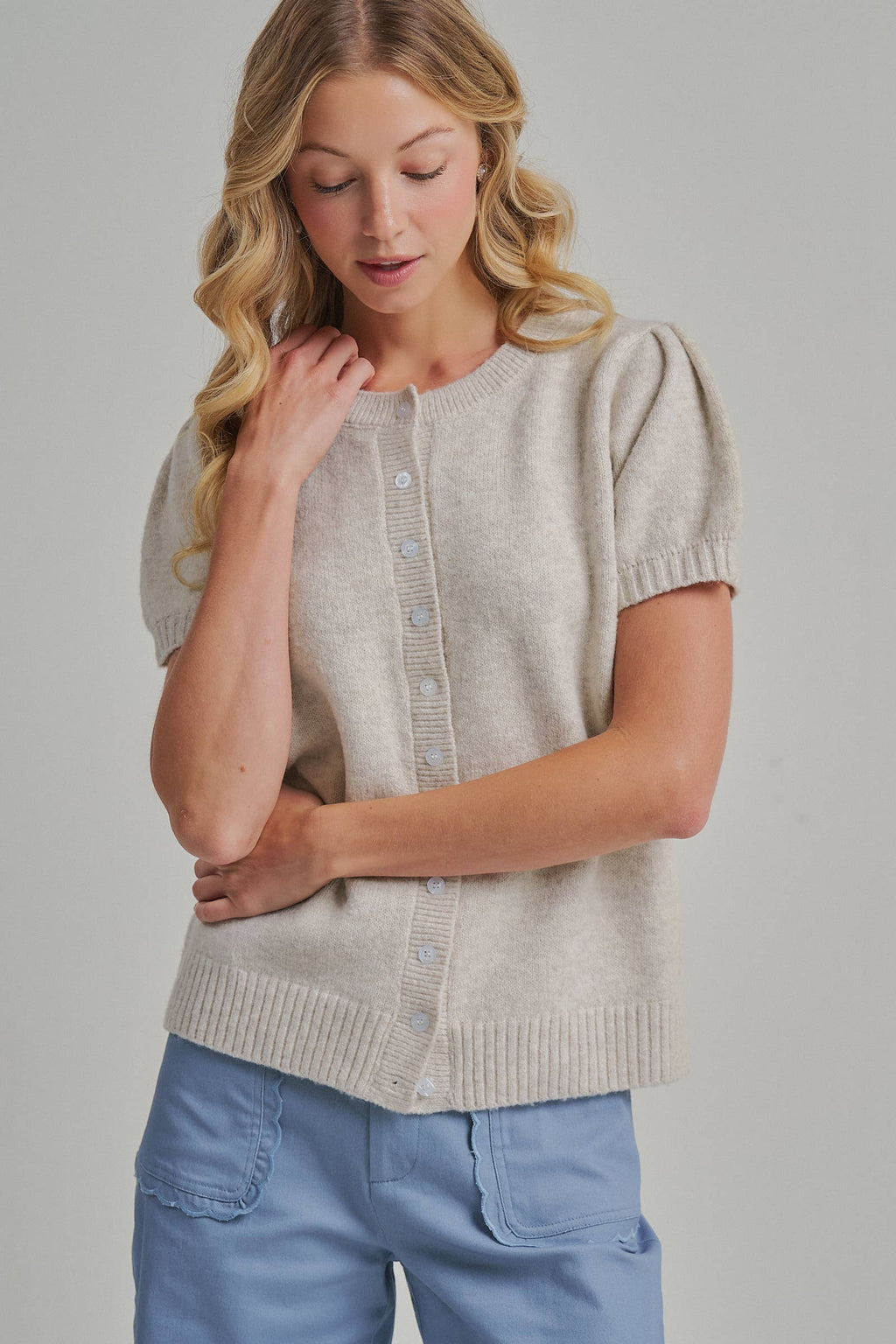 Short Sleeve Relaxed Cardigan