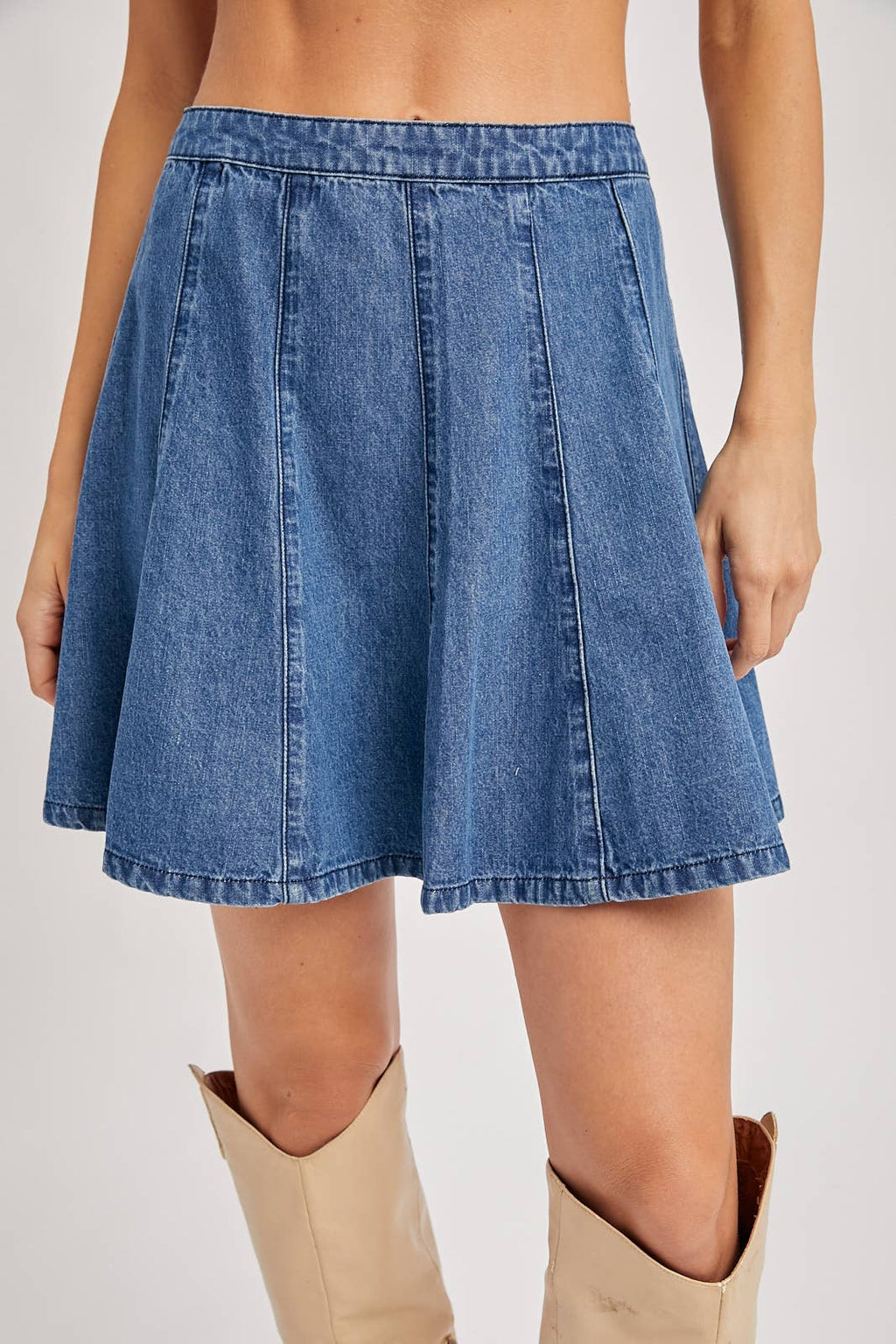 DENIM A-LINE FLARE