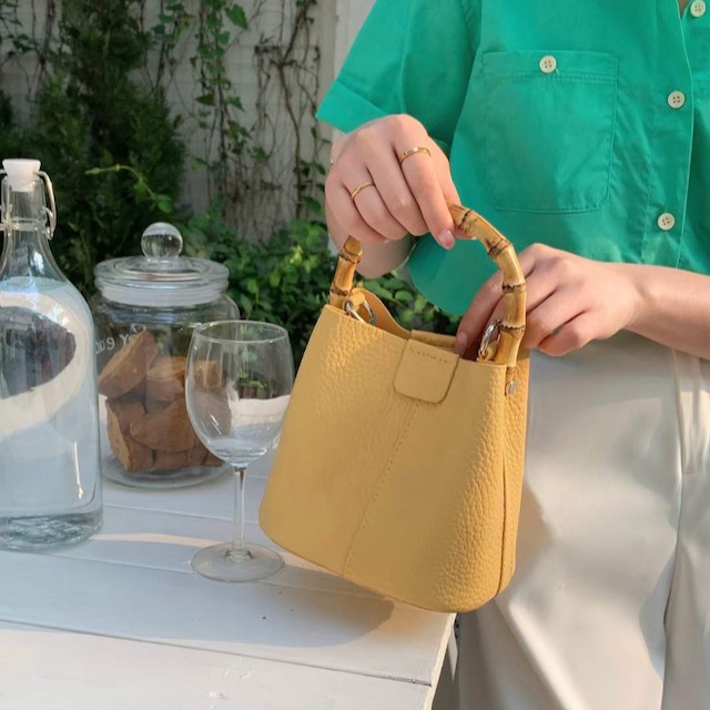 Bamboo Top Handle Crossbody
