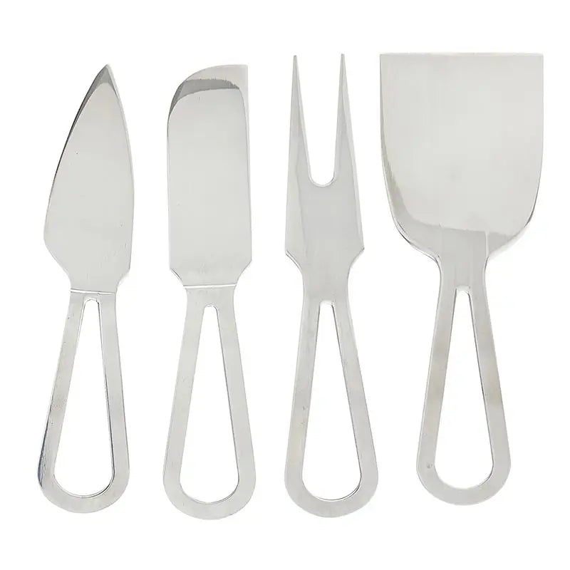 Silver Cheese Knife Set – Stainless Steel Cheese Knives Gift Set