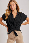 ESSENTIAL BUTTON UP COTTON SHIRT