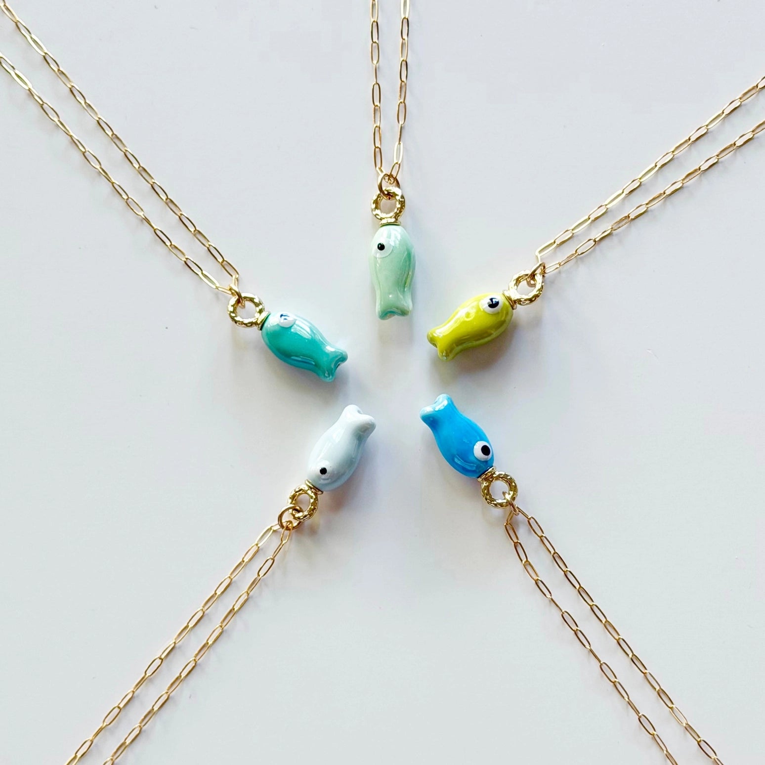 Chubby Fish Charm Necklace