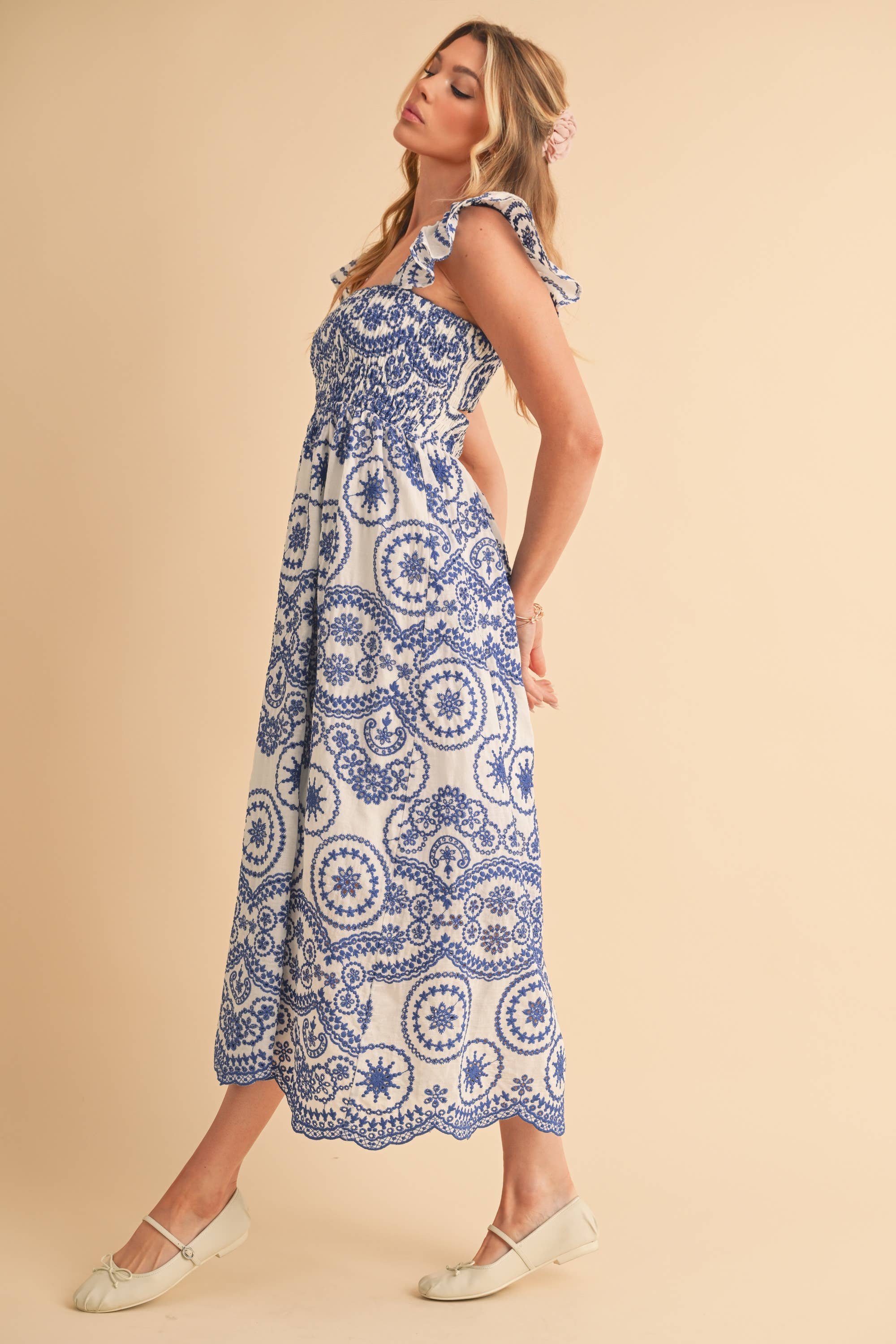 Embroidered Maxi Sundress