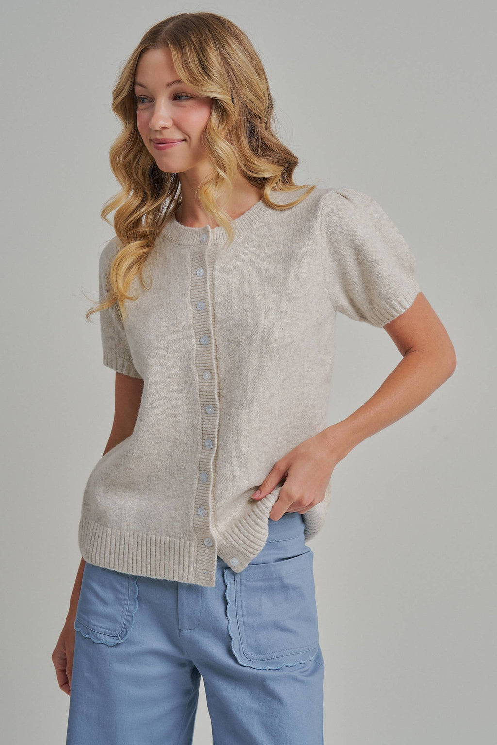 Short Sleeve Relaxed Cardigan