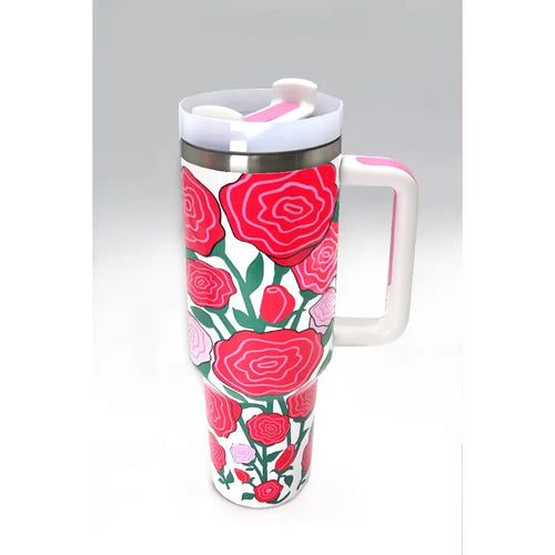 40oz Stainless Steel Tumbler Pink Bow