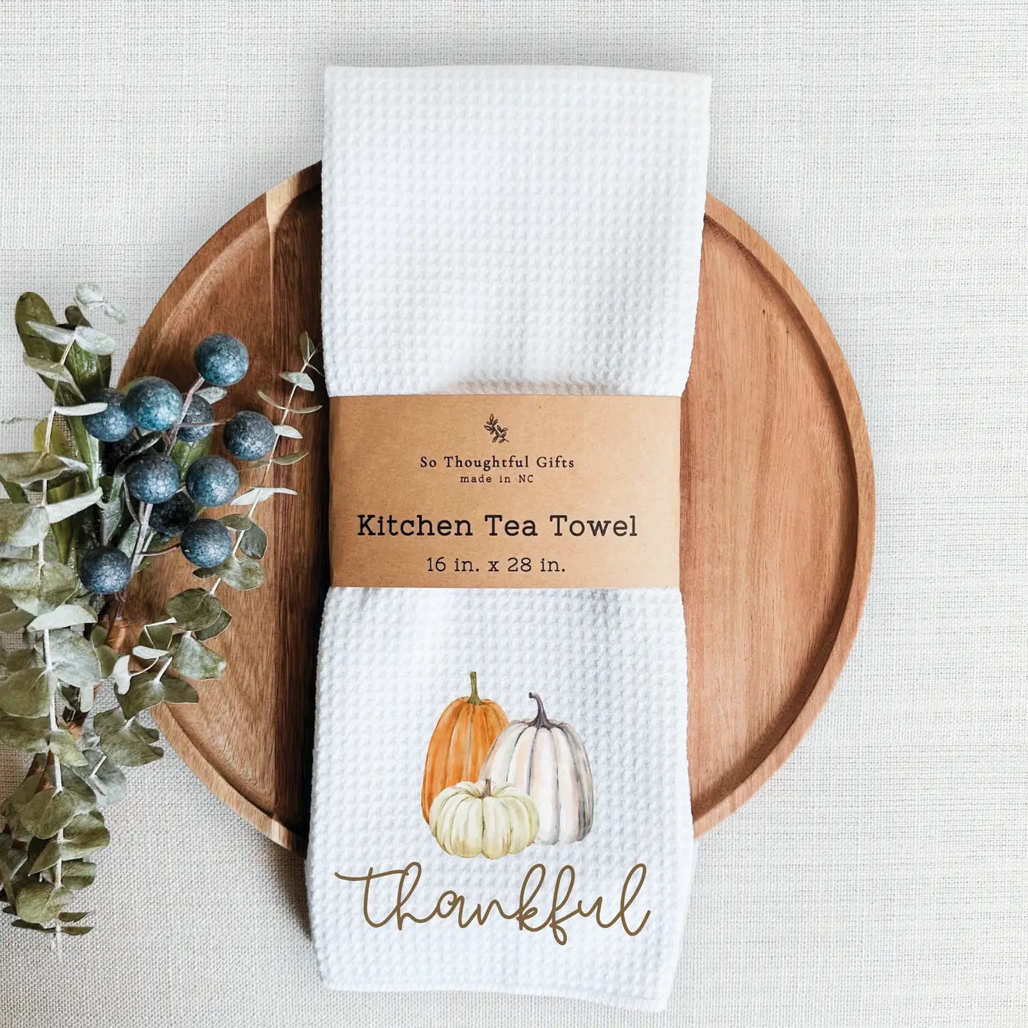 Fall Dish Towel - Thankful | Kitchen Towel