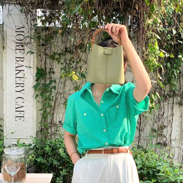 Bamboo Top Handle Crossbody