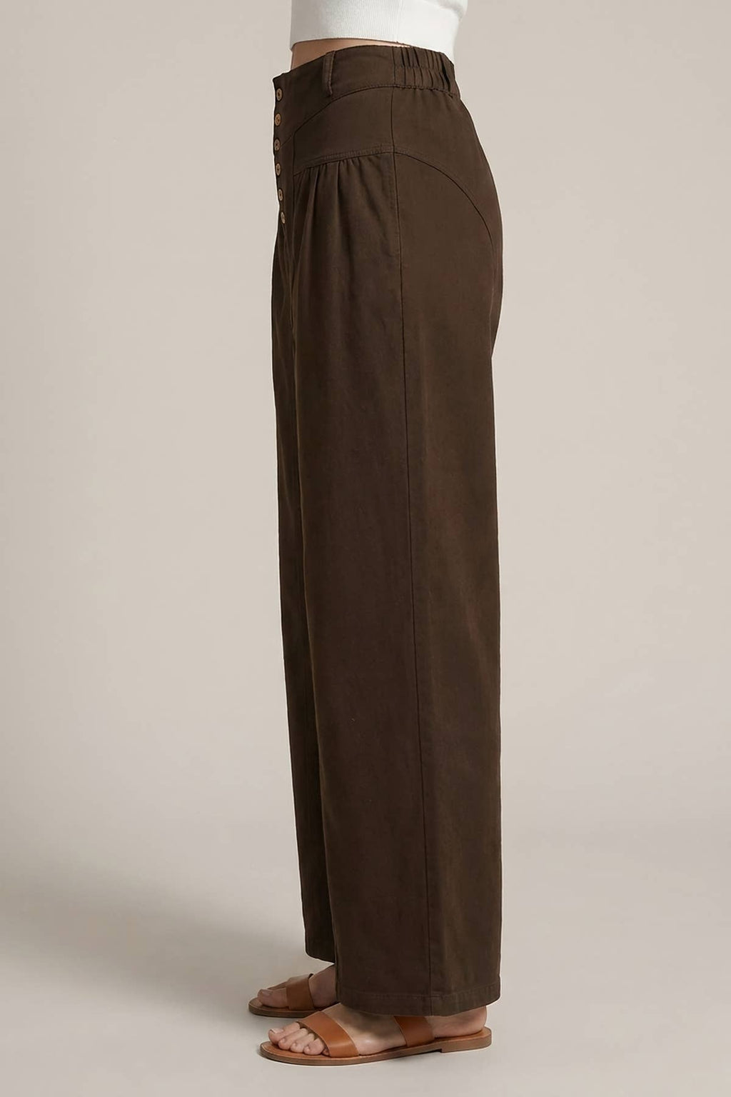 Cotton Twill Wide leg Pant