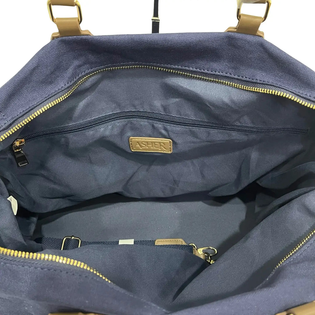 Pickle Ball Mens Canvas Tote Navy