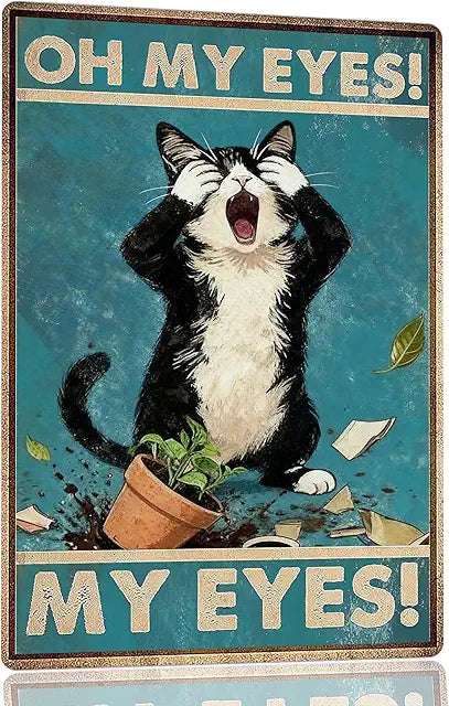 Oh My Eyes! Vintage Cat Decor