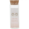 Love You Beautiful - 14K Gold Plated Earring in A Bottle