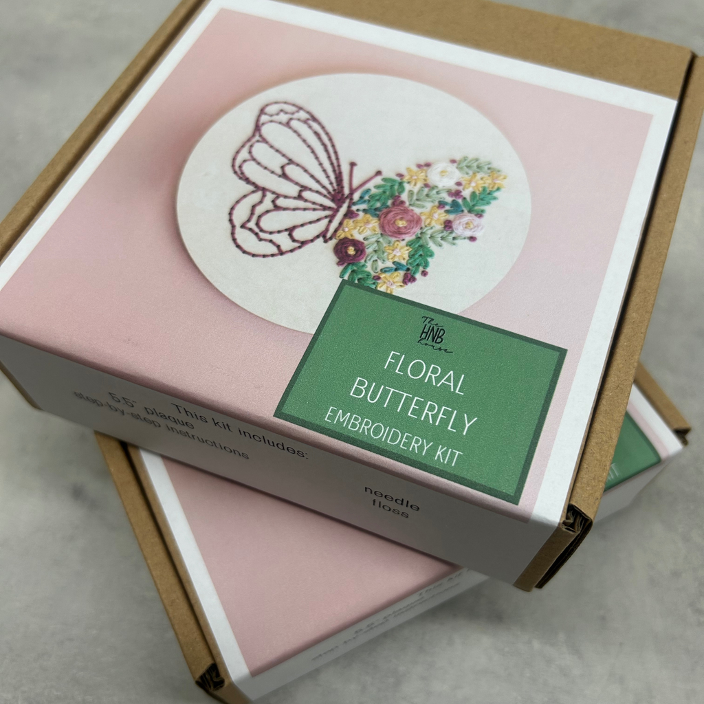 Floral Butterfly DIY Embroidery Kit