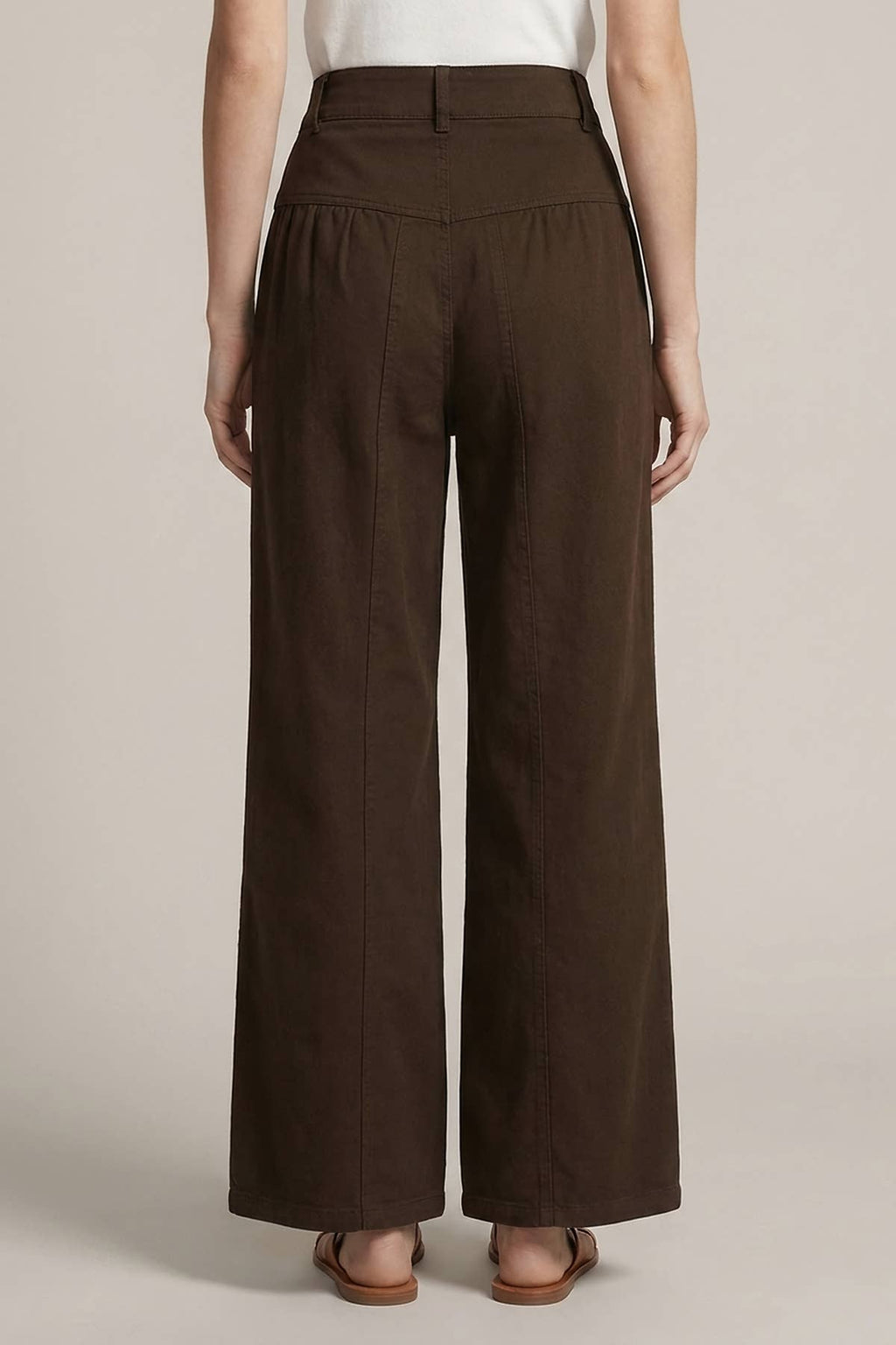 Cotton Twill Wide leg Pant