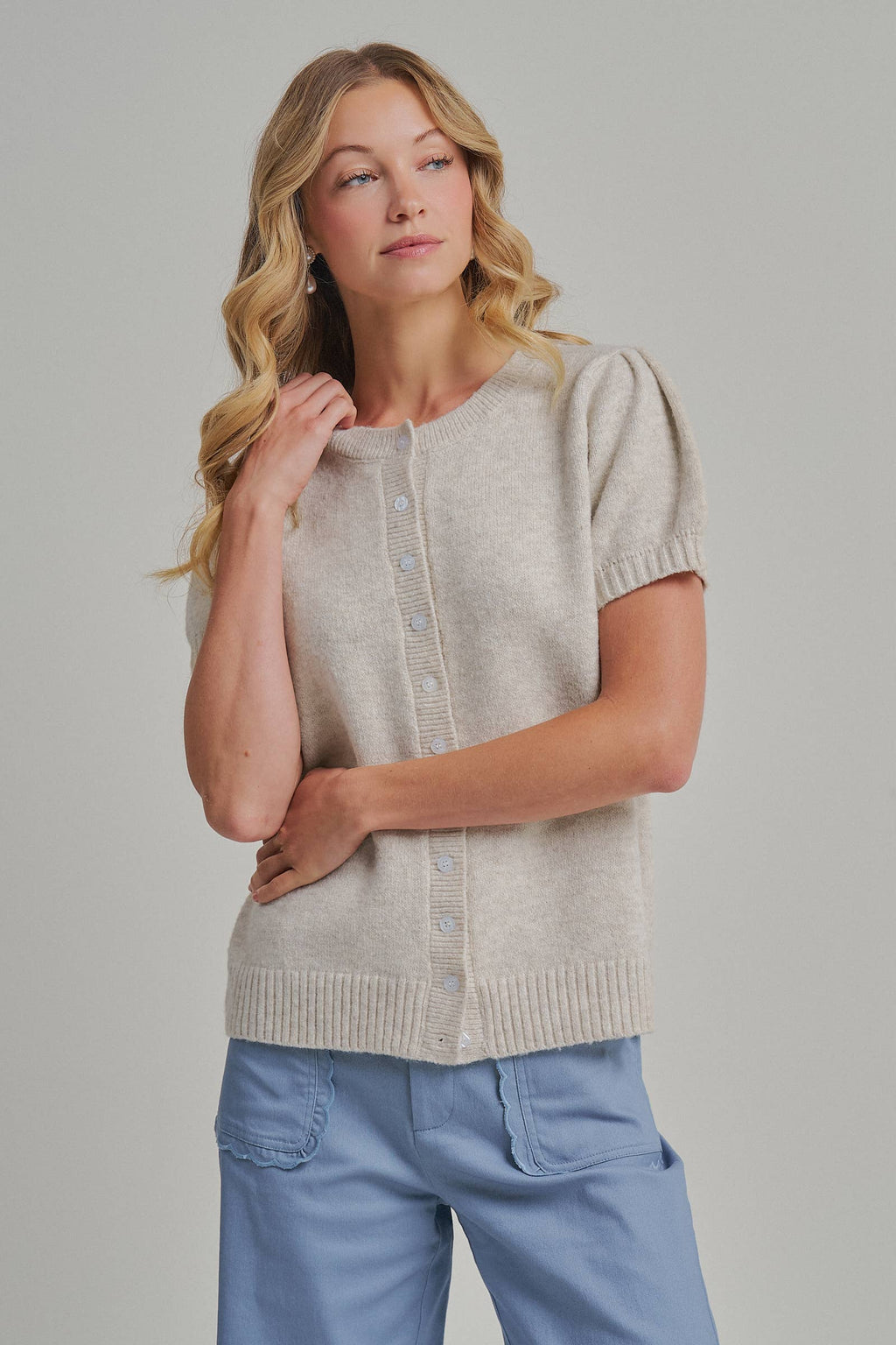 Short Sleeve Relaxed Cardigan