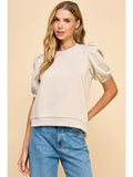 Puff Sleeve Crew