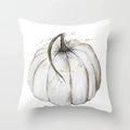 White Fall Pumpkin 18x18 Pillow