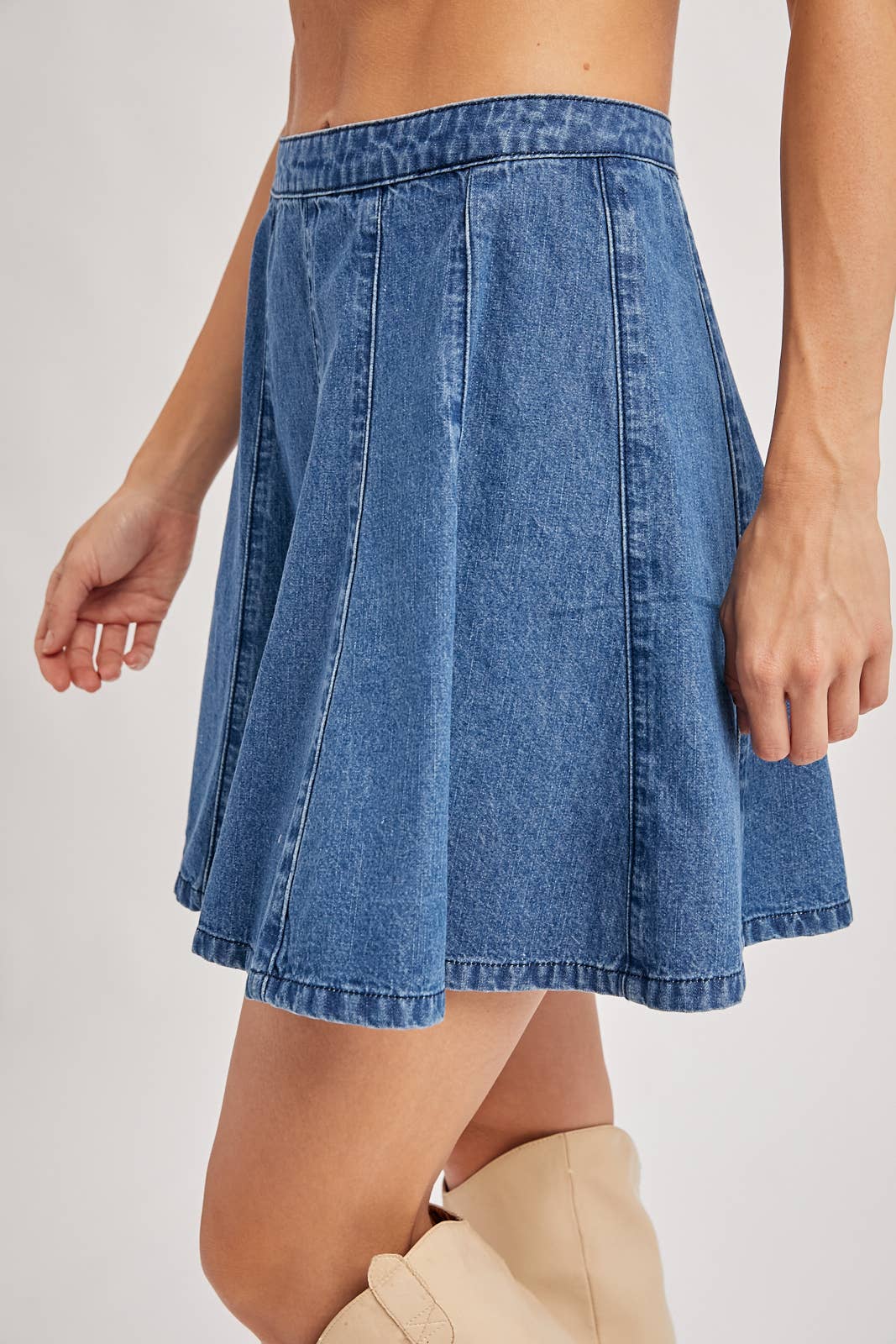 DENIM A-LINE FLARE