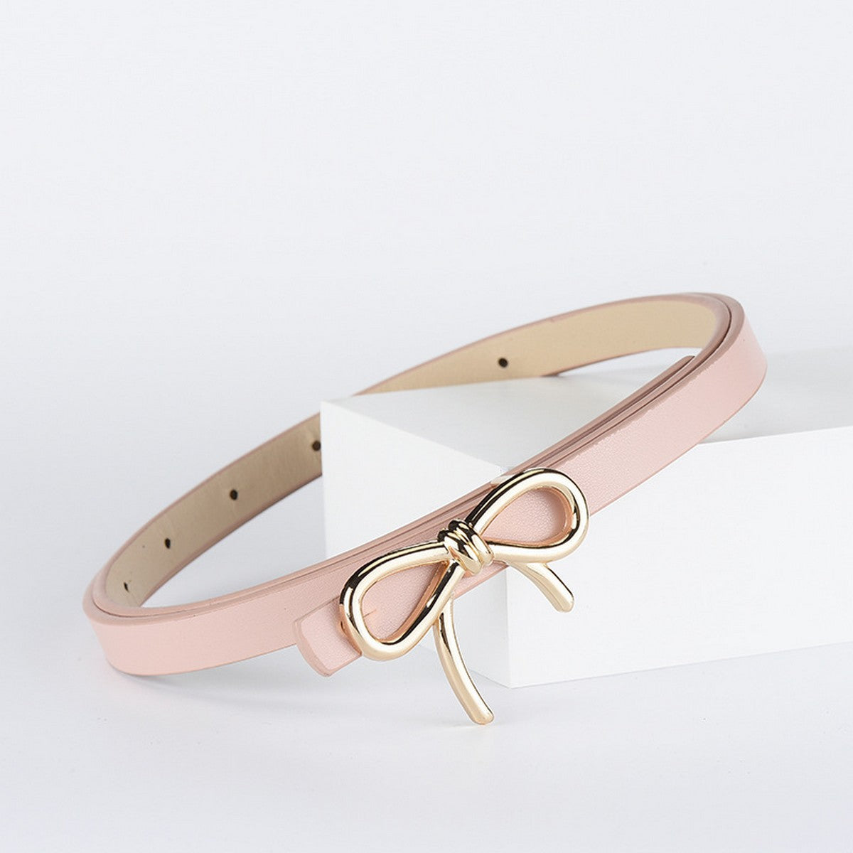 Pink Skinny Bow Belt