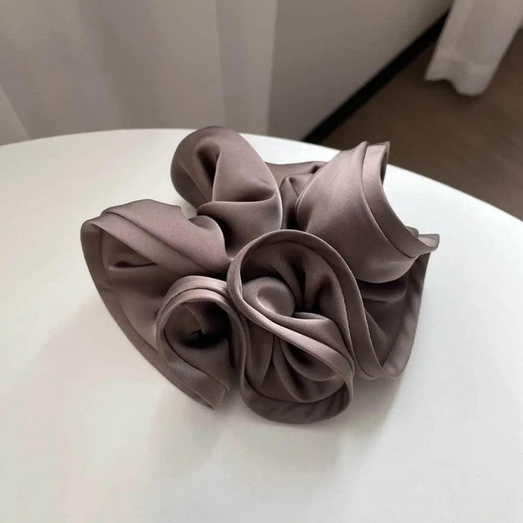 Satin Scrunchie with Ruffle Detail
