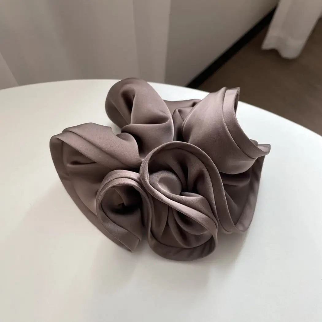 Satin Scrunchie with Ruffle Detail