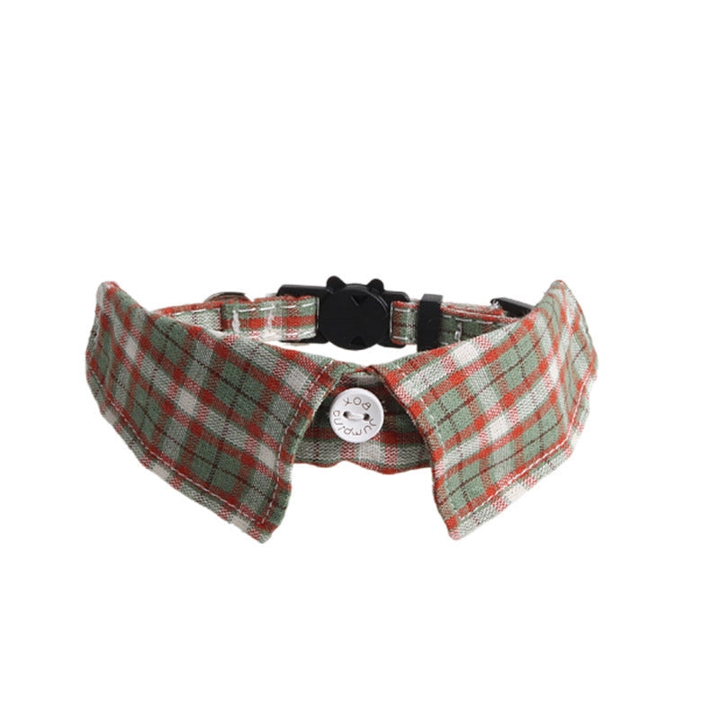 Plaid Cat Collar with Bell